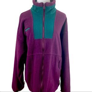 Vintage Columbia purple and green full zip fleece